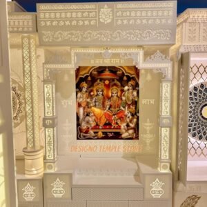 Colorful Ram Parivaar Corian Mandir with Light 6- designotemplestore.com