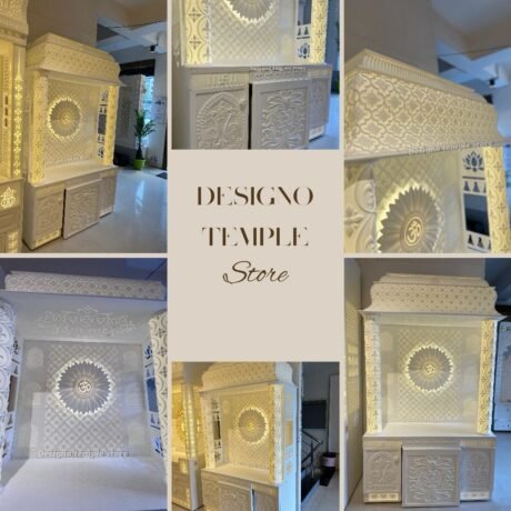 Om Corian Mandir with Backlit 1- designotemplestore