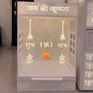 Small Corian Mandir with Backlit 1- designotemplestore.com