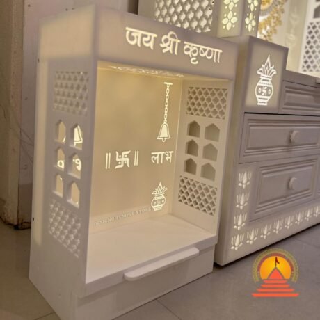 Small Corian Mandir with Backlit 3- designotemplestore.com