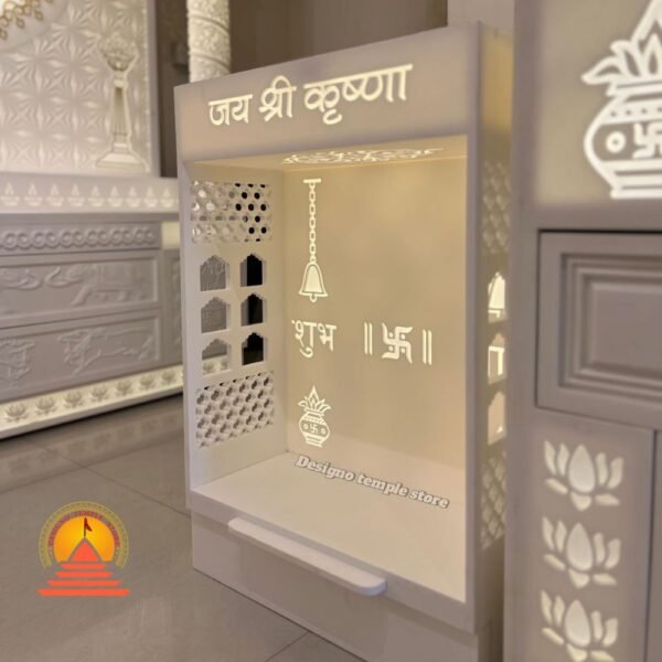 Small Corian Mandir with Backlit 4- designotemplestore.com