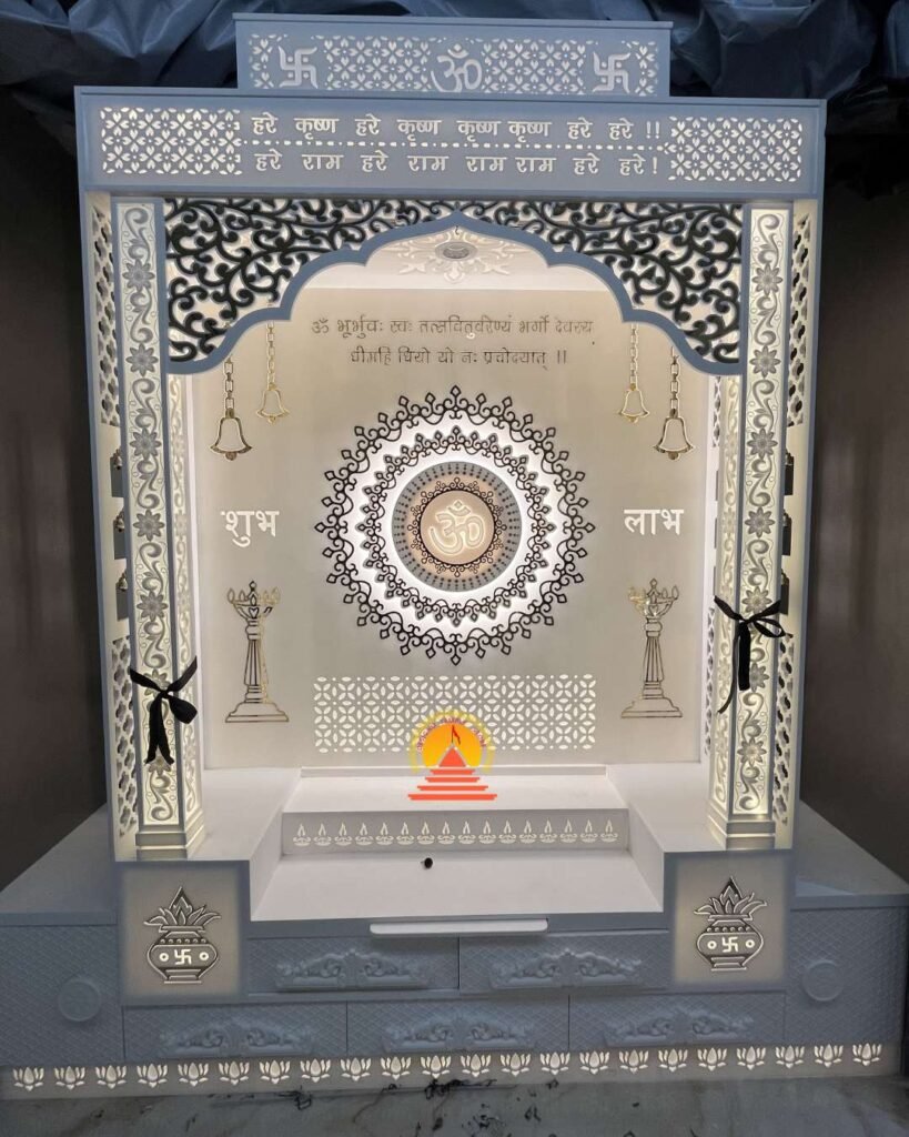 3-Layer Om Corian Marble Temple- designotemplestore