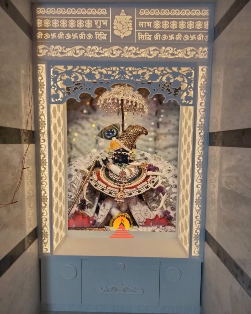 Krishna Bhagwan corian mandir colorful- designotemplestore