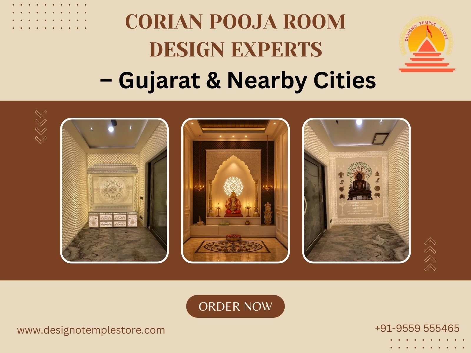 Corian Pooja Room Design Experts – Gujarat & Nearby Cities