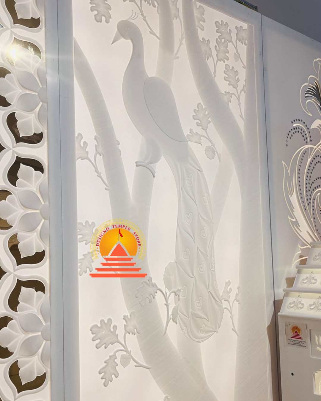 Designer Corian Wall Panel with Light img8- designotemplestore