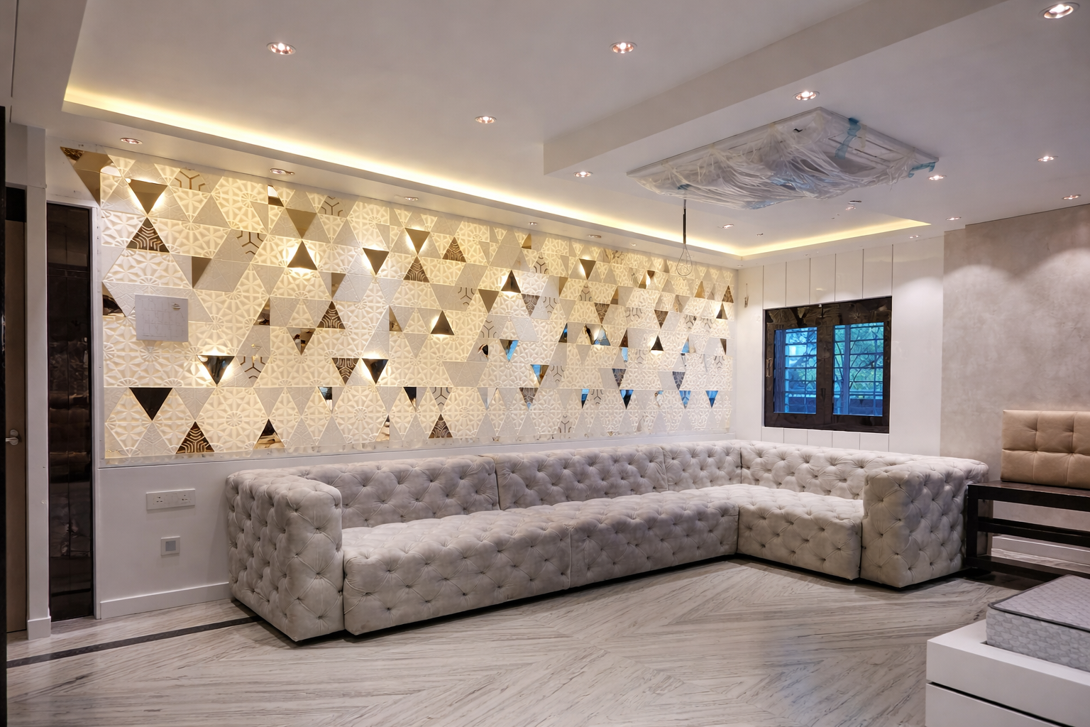 Designer Corian Wall Panel with light img1- designo temple store